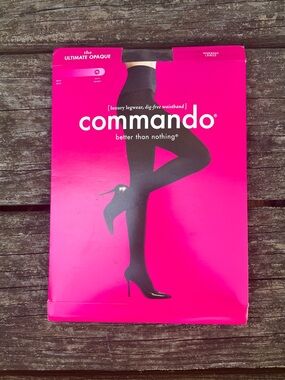 Commando Ultimate Opaque Tights Size L | Luxury Legwear | Espresso